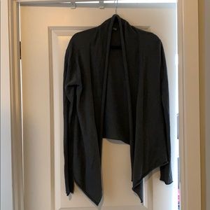 Prana gray asymetrical organic cotton cardigan